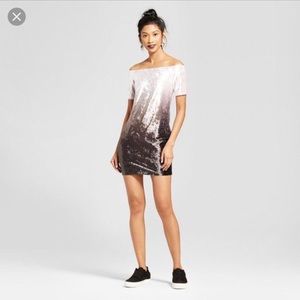 NWT crushed velvet ombré bodycon mini